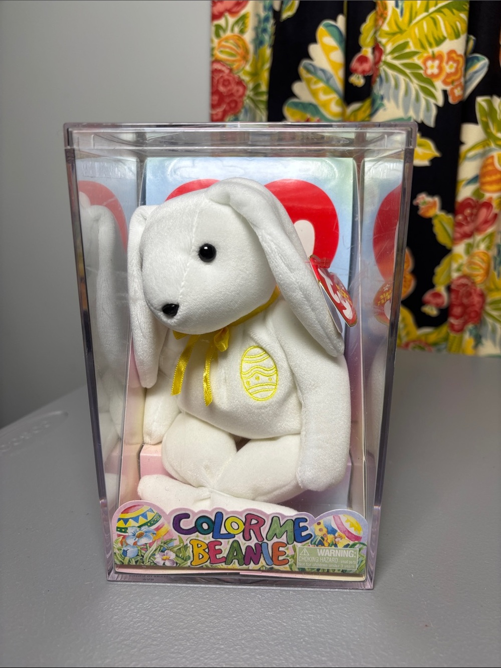 Ty Color Me Beanie Babies Easter Bunny Pastel Markers Sealed In Box 2003